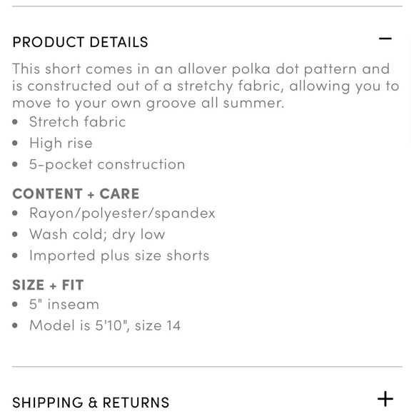 Torrid High Waist Black and White Polka Dot Shorts - Picture 5 of 6